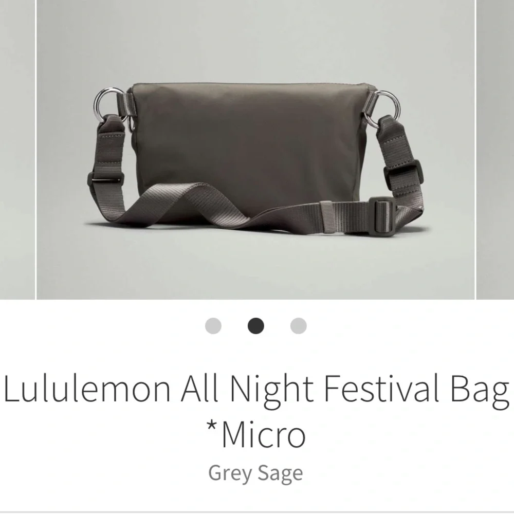 lululemon athletica All Night Festival Bag - Gray Sage *Rare Release* - Picture 2 of 11